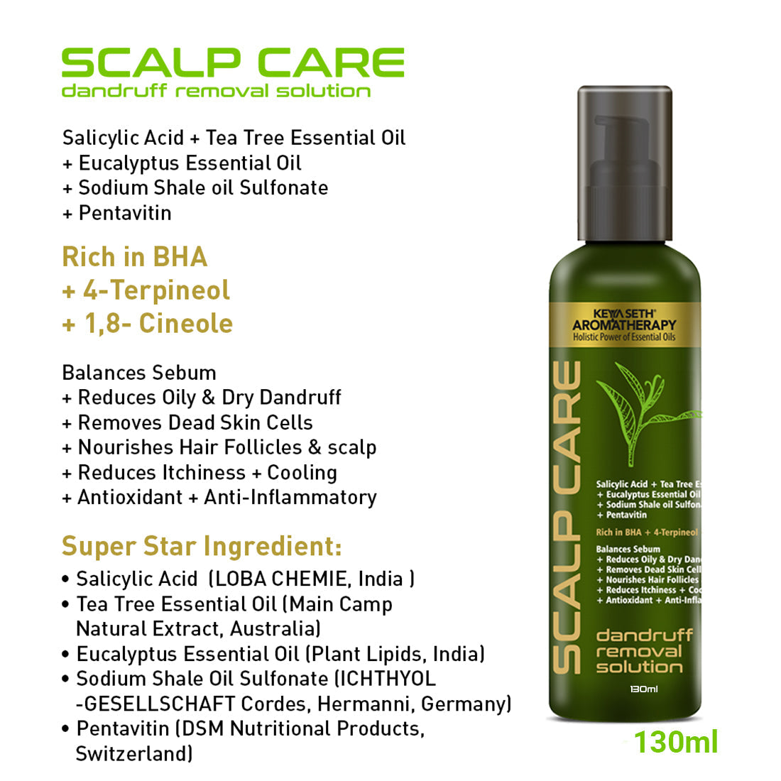 Dandruff Repair Kit: Shampoo, Hair Spa & Serum with Salicylic Acid, Tea Tree, Jojoba, Rosemary & Coconut for a Flake-Free, Nourished & Itch-Free Scalp 530ml
