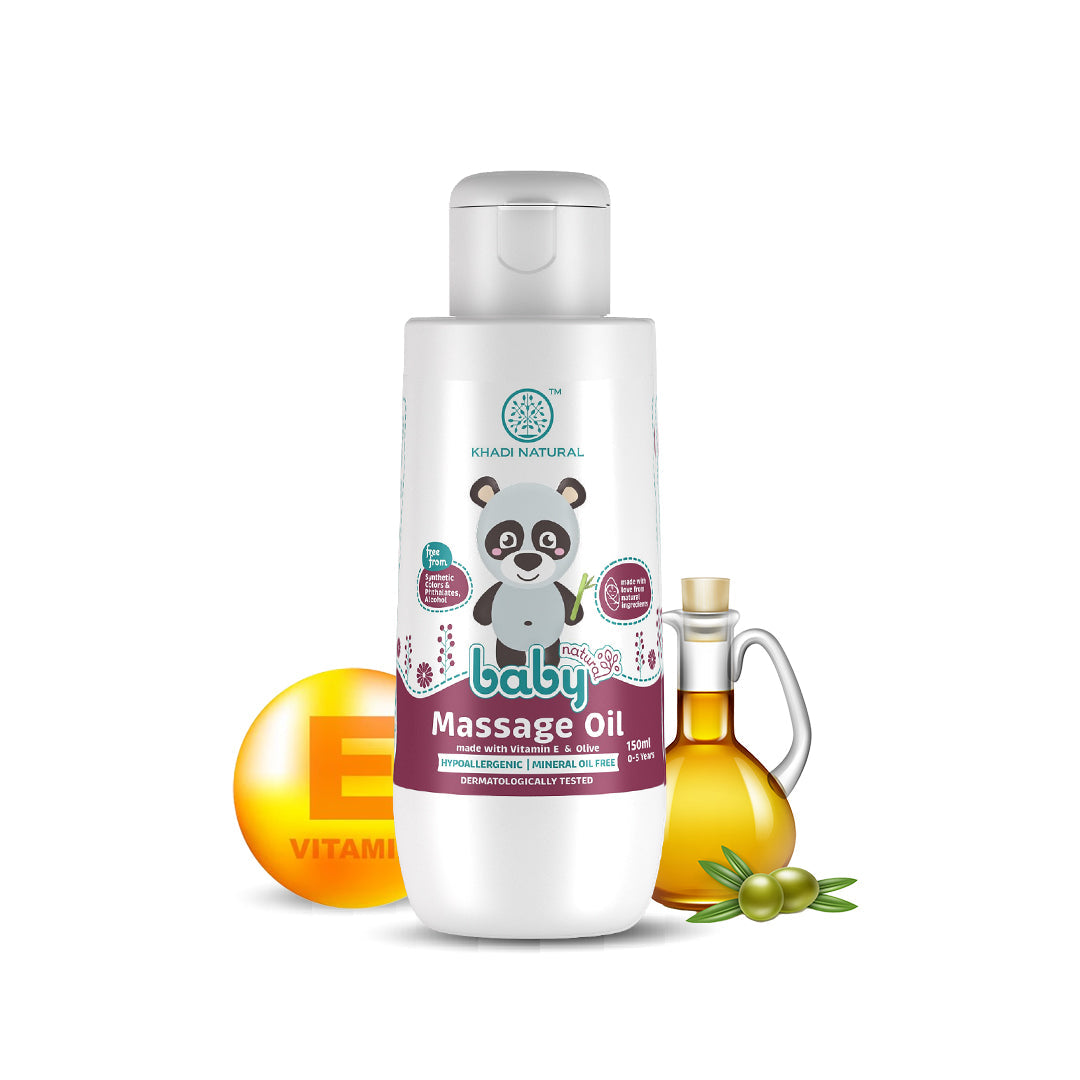 Baby Massage Oil with Vitamin E and Olive, For Moisturizing Skin 150ml