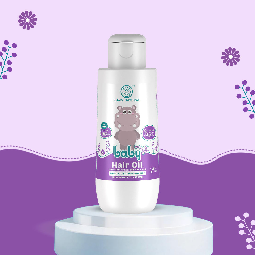 Baby Hair Oil with Grapeseed and Olive - Lightweight and Non-Sticky Formula 150ml