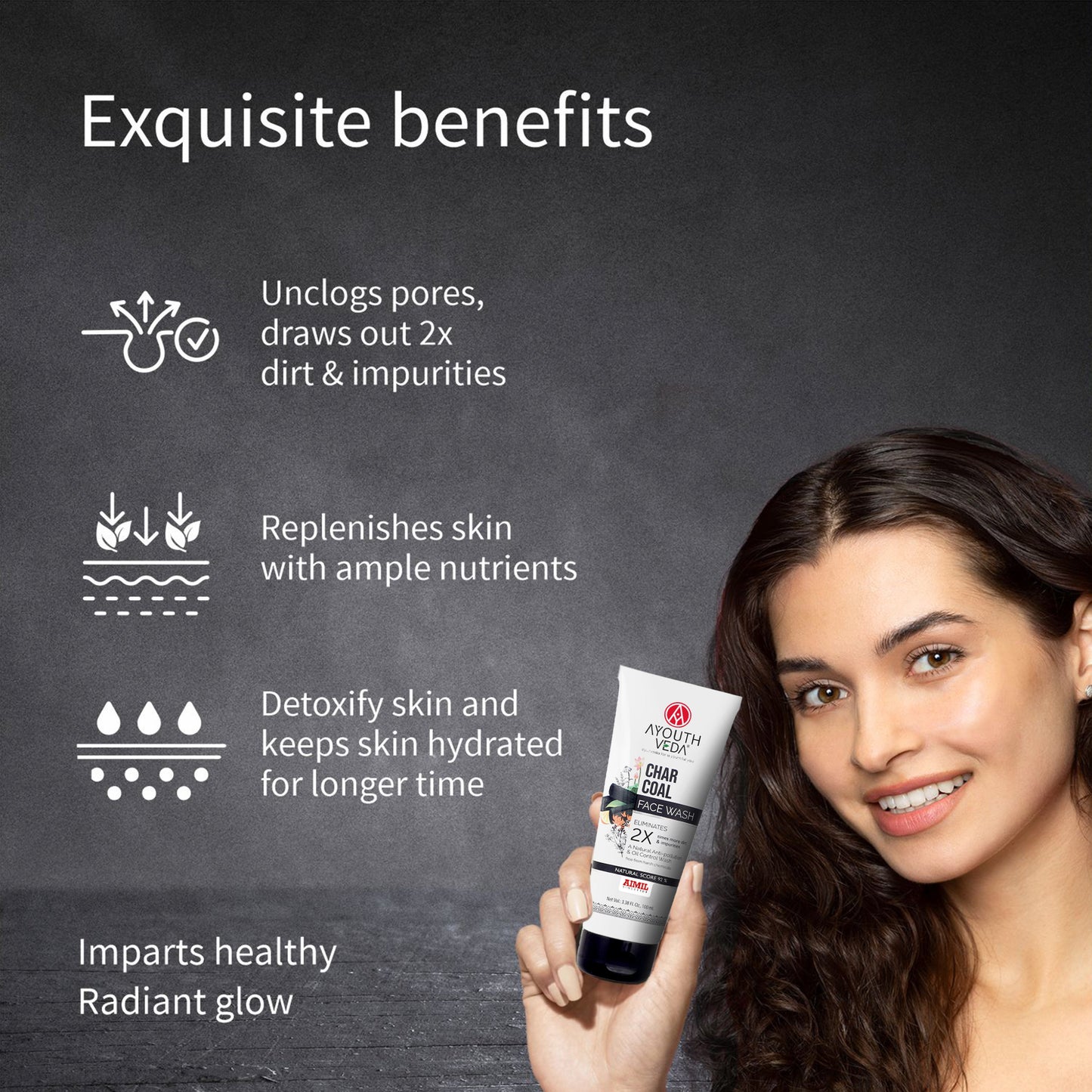 Charcoal Face Wash + Oudh Shower Gel 