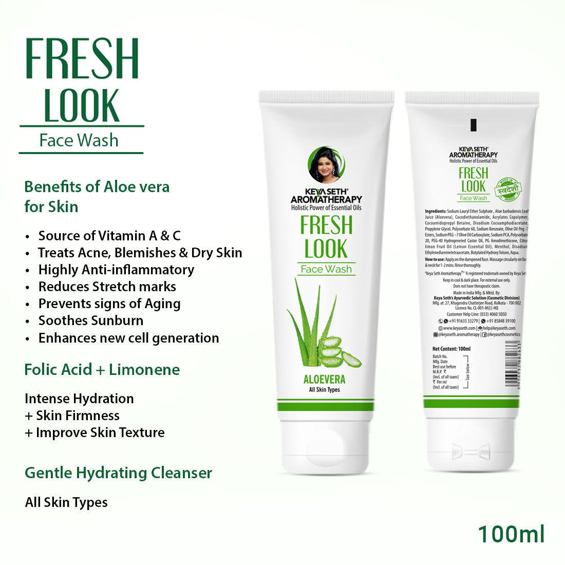 Daily Skincare for Age Defense: Aloe Vera Face Wash, Tetra Serum, Stopage Age Reversal Cream & Umbrella SPF 60 To Fight Wrinkles, Boost Elasticity, Hydrate & Protect For Youthful Skin 280ml