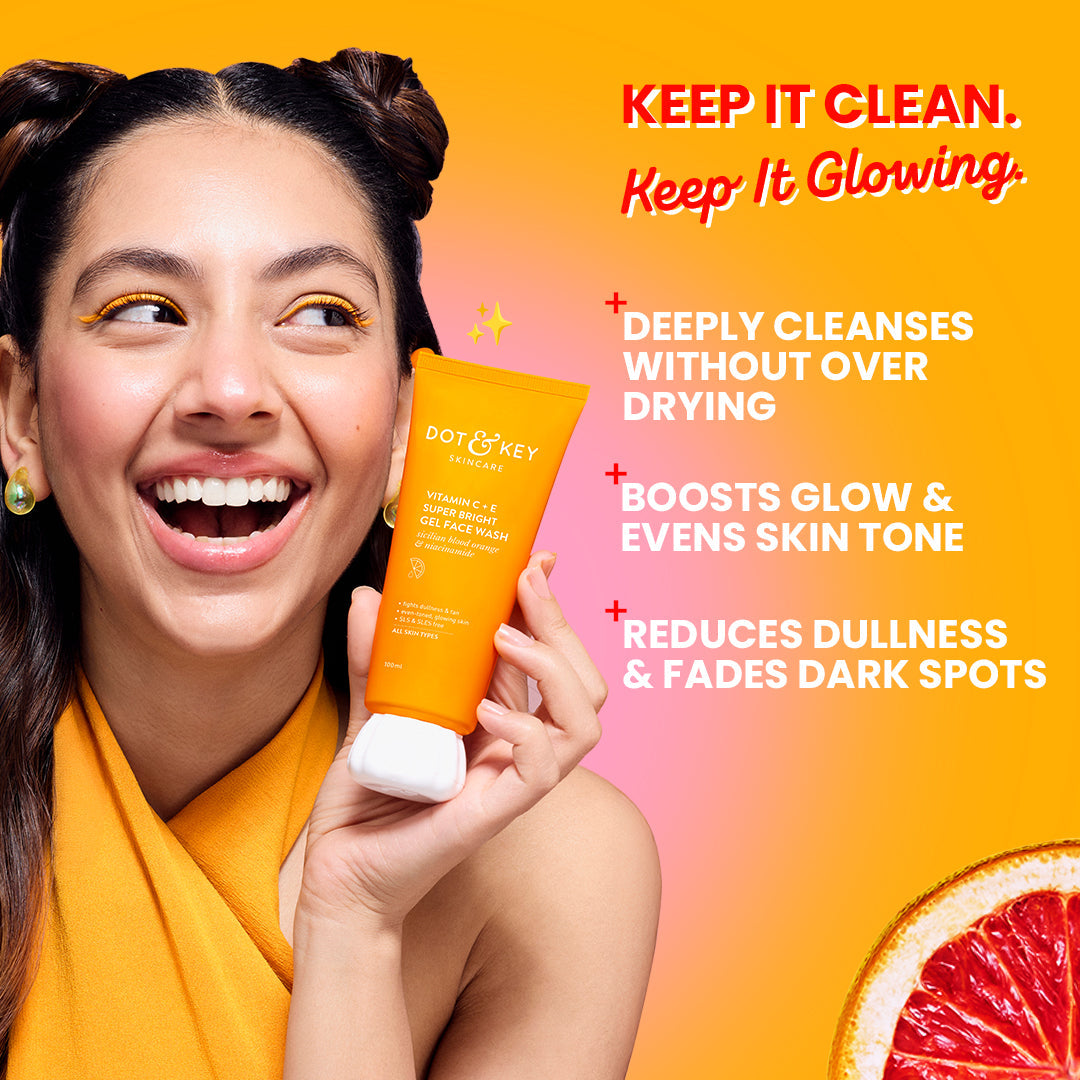 Vitamin C + E Gel Face Wash for Glowing Skin 175ml