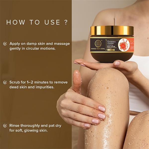 Powered Botanics Tangerine & Vitamin C Exfoliating Body Scrub 200gm