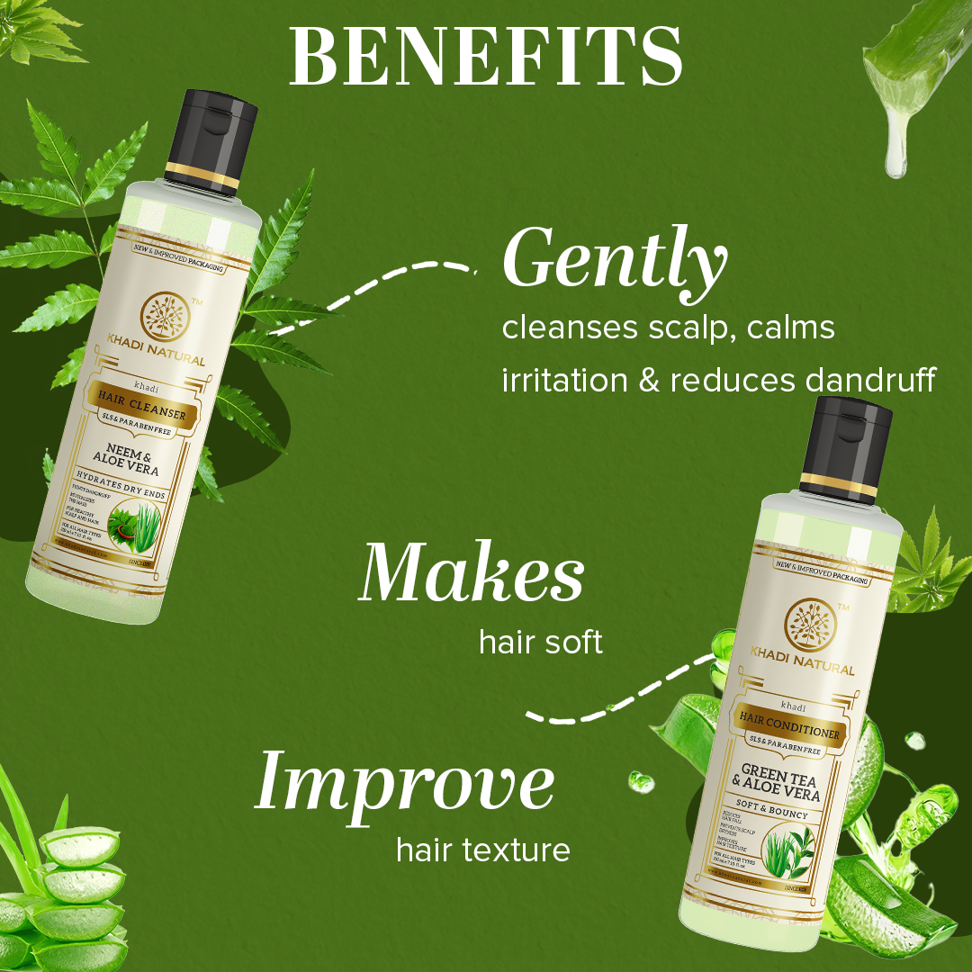 Aloe Intense Cleanse  Pack of 2 Hair Care Combo of Cleanser & Conditioner 210ml Each