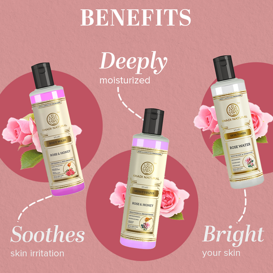 Rose & Honey Skin Care Combo Pack Of 3 210ml Each