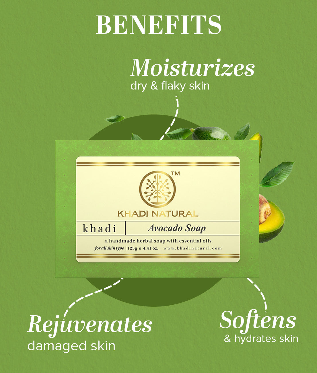 Herbal Avocado Soap Combo Pack Of 8 125gm Each