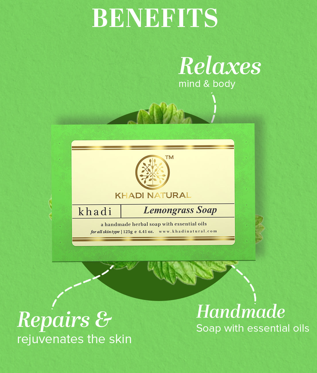 Herbal Lemongrass Soap Combo Pack Of 8 125gm Each