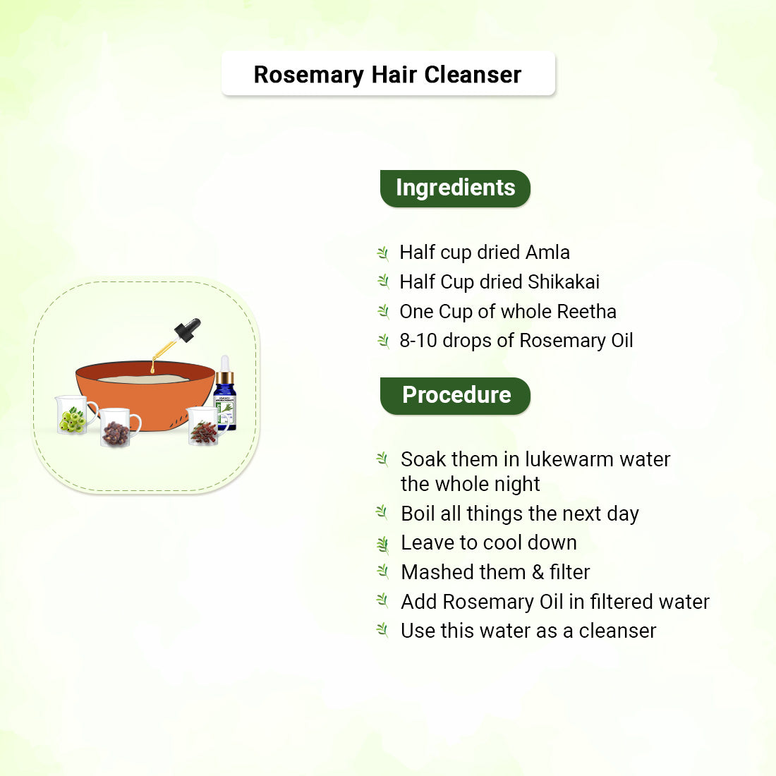 Rosemary Essential Oil DIY Hair Growth Kit for Hair Regrowth, Dandruff Control, Scalp Nourishment, Itchy Scalp Relief & Frizz Reduction 210ml