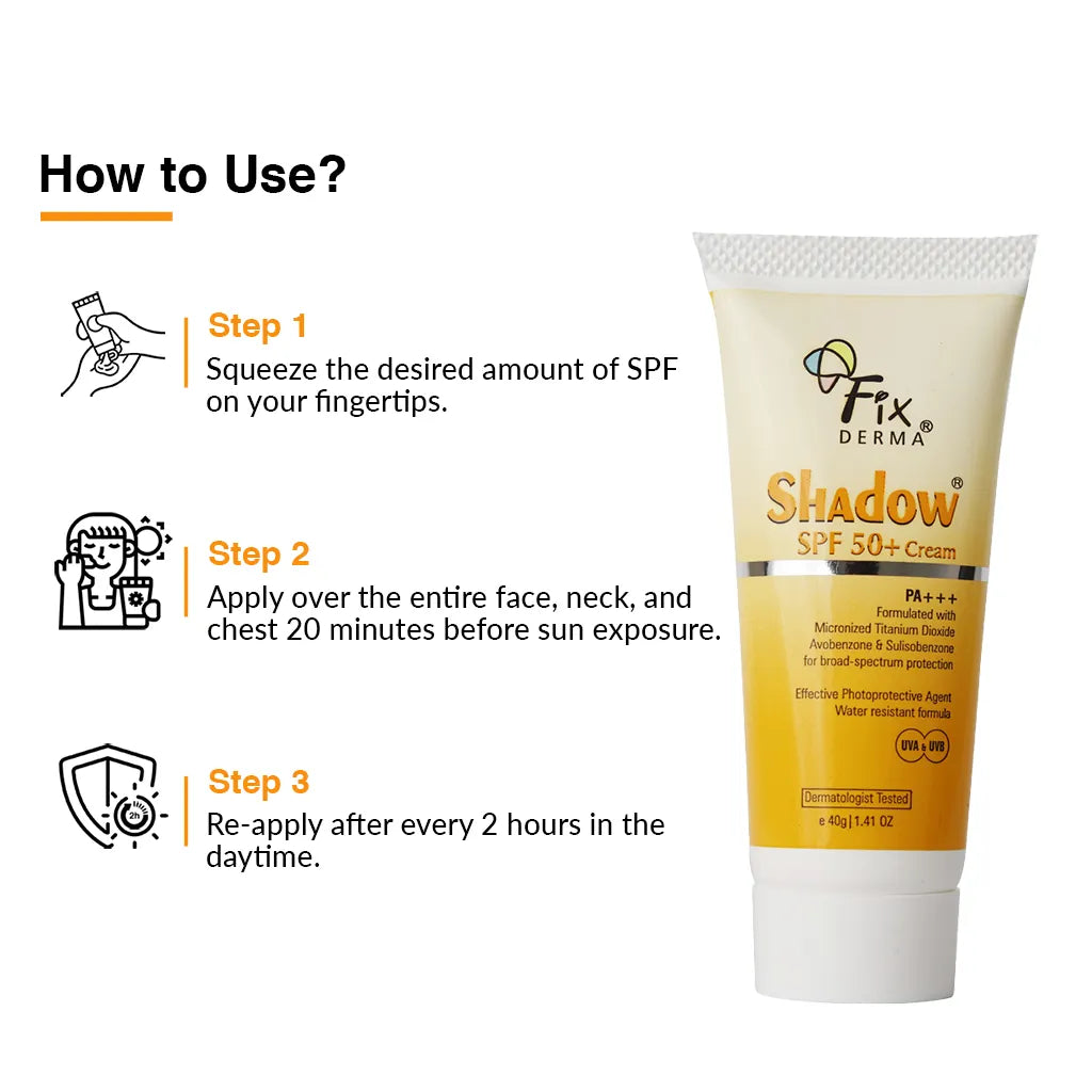 Shadow Sunscreen SPF 50 + Cream 40g Pack of 2 40gx2