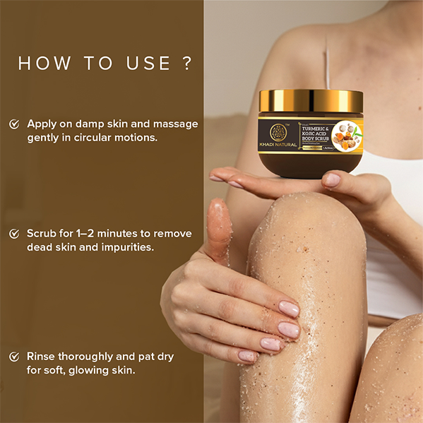 Powered Botanics Turmeric & Kojic Acid Body Scrub 200gm