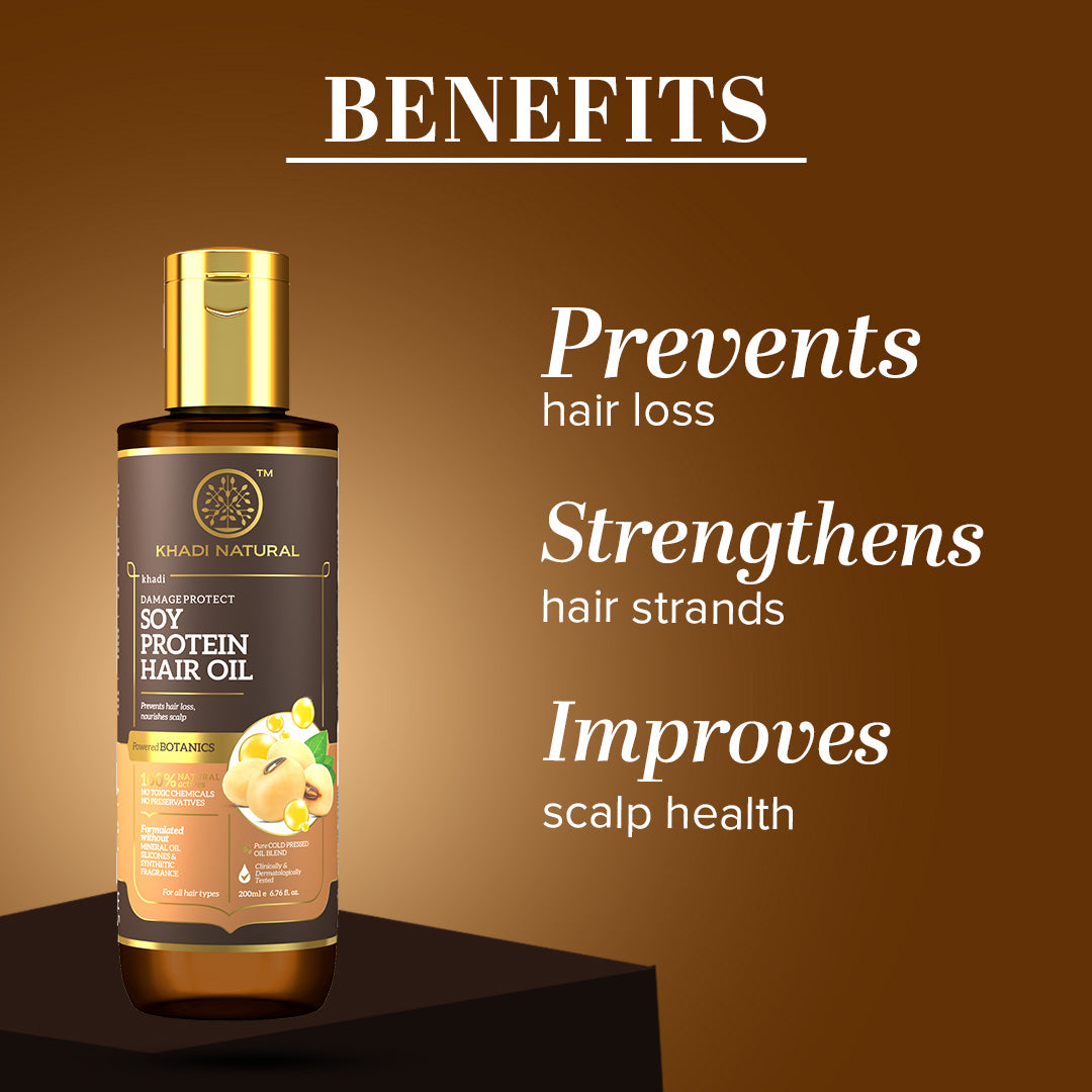 Soy Protein Hair Oil - Powered Botanics 200ml