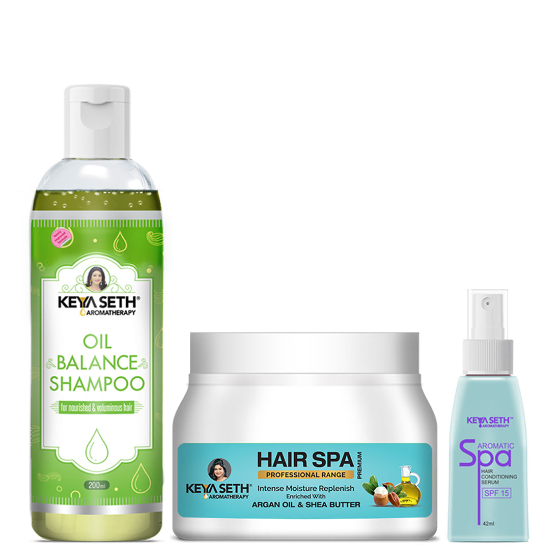 Oily Hair Repair Kit: Lemon & Lavender Shampoo, Jojoba & Rosemary Hair Spa & Aromatic Serum for Balanced, Voluminous & Frizz-Free Hair 442ml