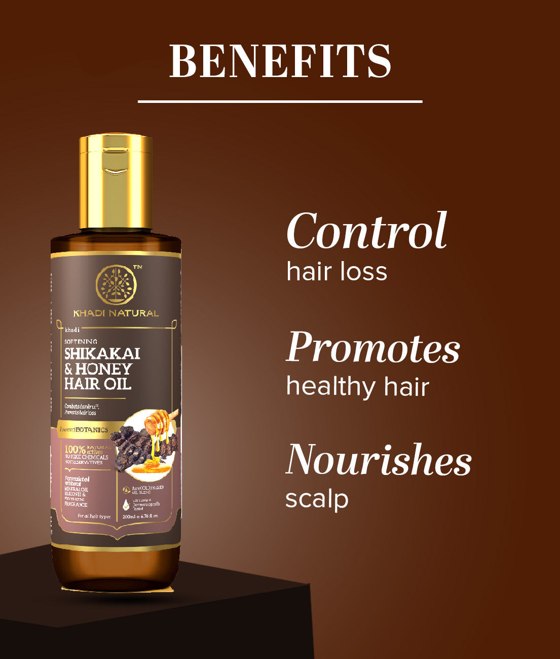 Shikakai & Honey Hair Oil - Powered Botanics 200ml