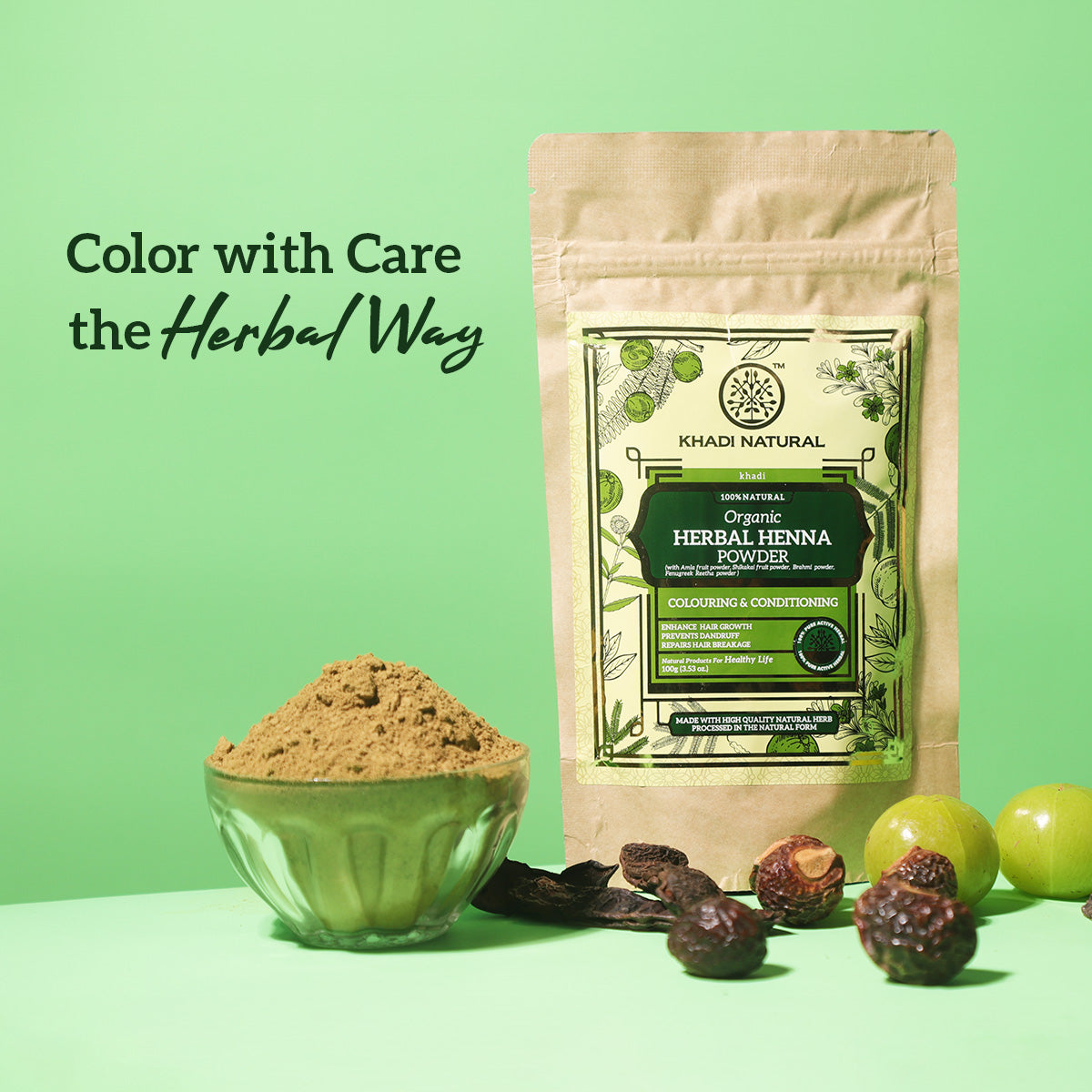 Organic Natural Henna For Hair - 100% Natural 100gm