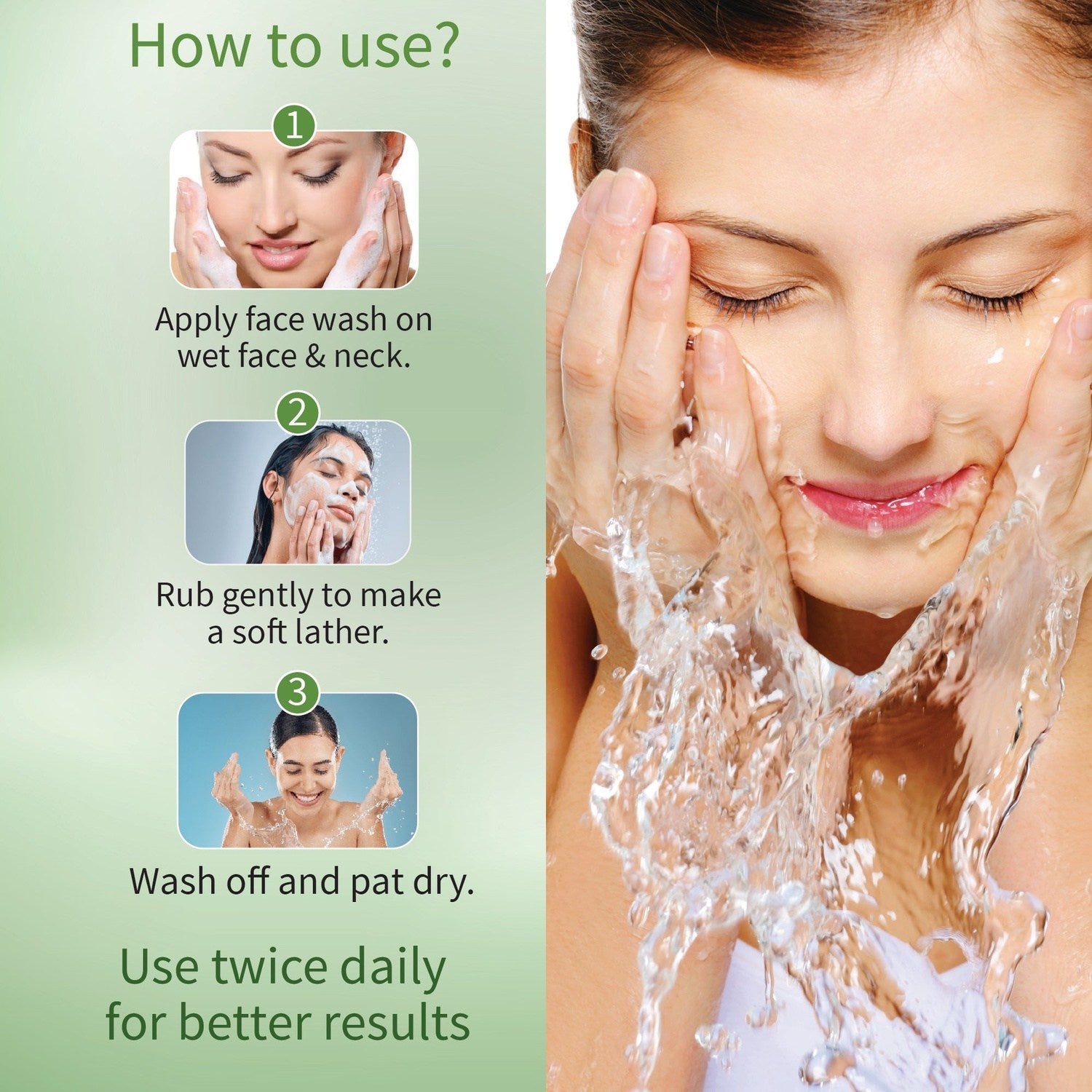 Neem & Moringa Skin Purifying Face Wash with Turmeric & Moringa Extracts | Deep Cleansing Gel for Acne-Prone Skin | Eliminates Dirt & Excess Oil | For Men & Women | 100g 100g