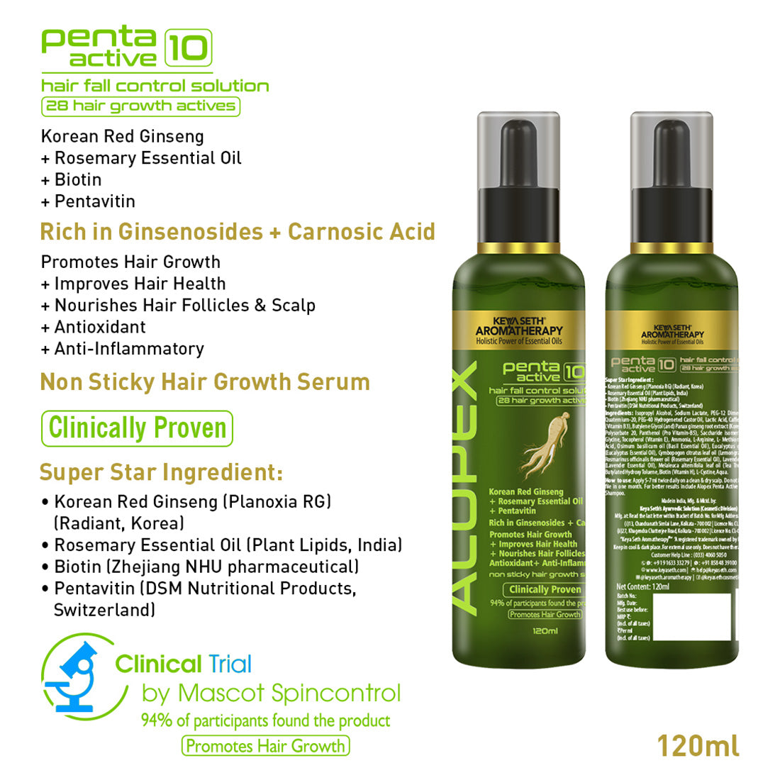 Monsoon Haircare Kit, Scalp Care Dandruff Removal Shampoo & Solution, Alopex Penta Active 10 Solution, Fights Dandruff & Itchiness, Soothes, New Hair Growth 450ml