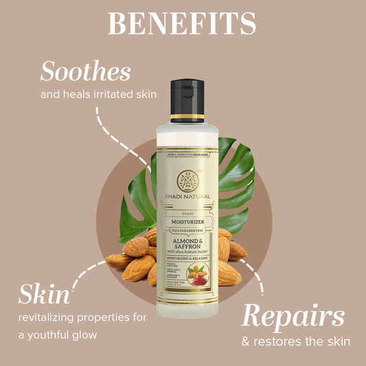 Almond & Saffron Moisturizer- SLS &  Paraben Free 210gm