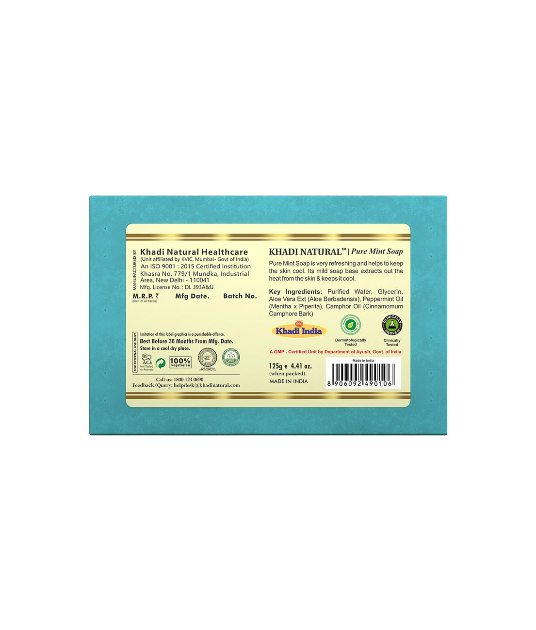 Pure Mint Soap 125gm 1