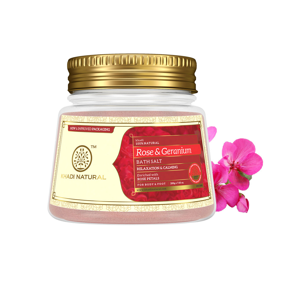 Rose & Geranium with Rose Petals Bath Salt 200gm