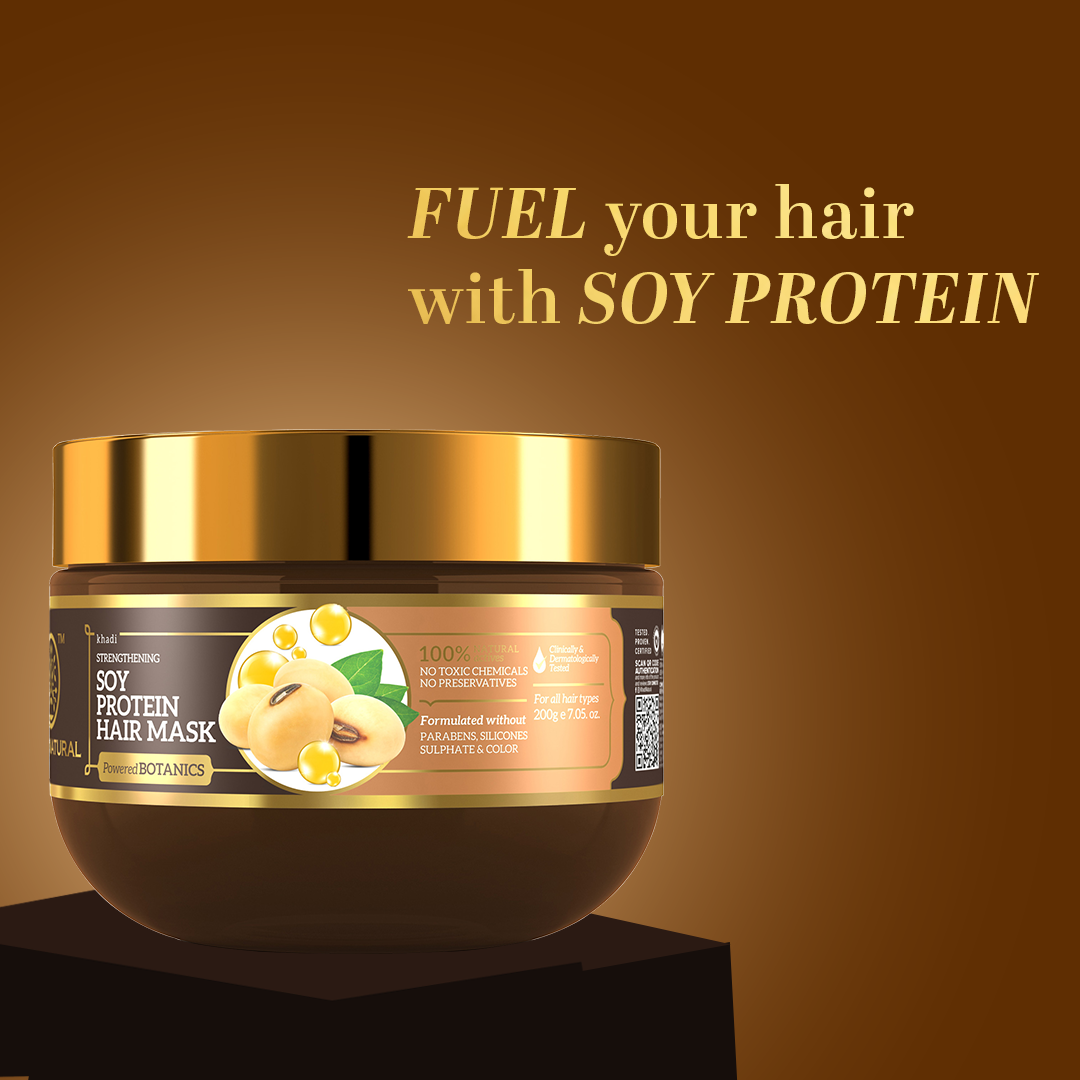 Soy Protein Hair Mask - Powered Botanics 200gm
