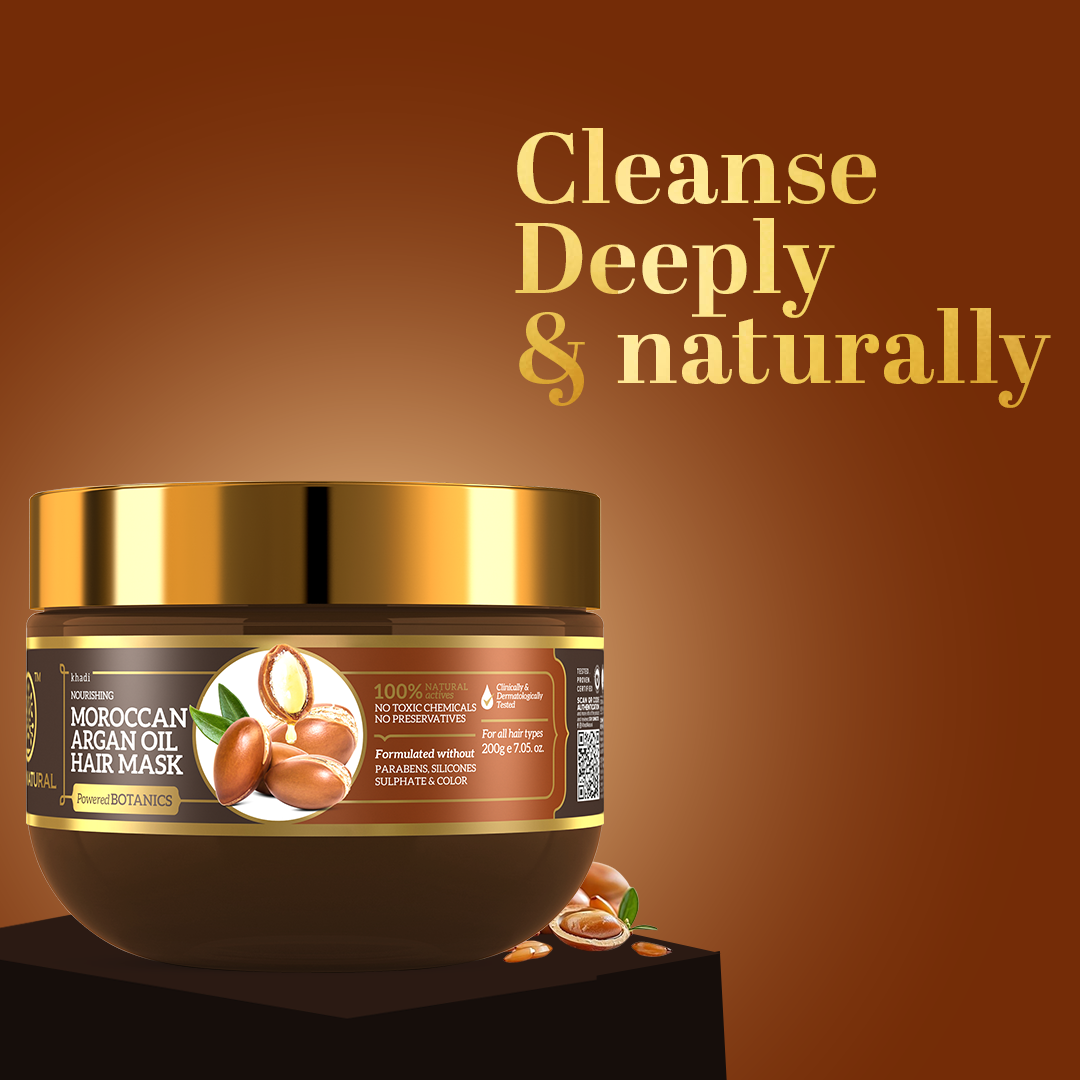 Moroccan Argan Oil Hair Mask – SLS, Paraben & Color-Free 200gm