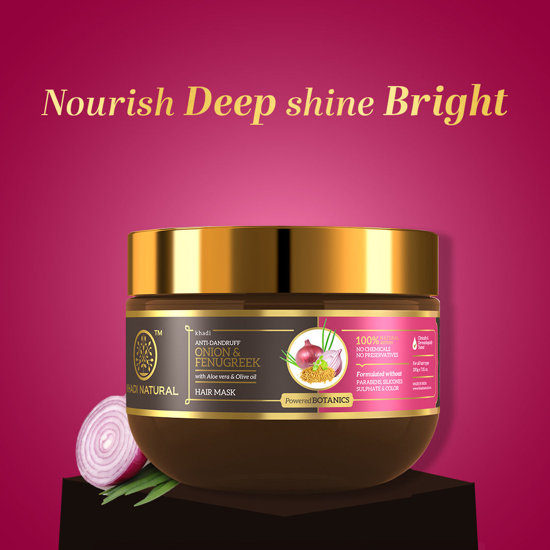 Onion & Fenugreek Hair Mask – SLS, Paraben & Color Free 200gm