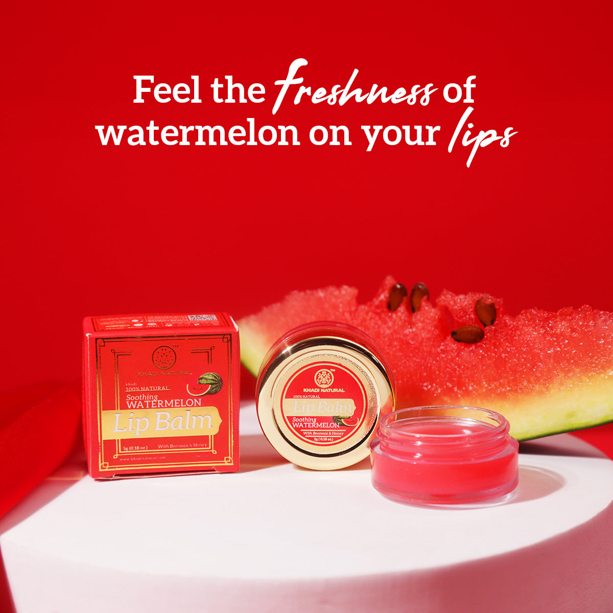 Watermelon Lip Balm - With Beeswax & Honey Combo Pack Of 3 5g Each