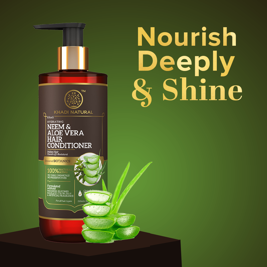 Neem & Aloe Vera Hair Conditioner - Paraben, Silicones, Sulphate, Color, Salt & Artificial Fragrance Free 310ml
