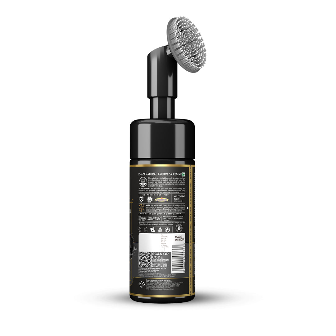 Activated Bamboo Charcoal Foaming Face Wash with In- Built Face Brush 150ml