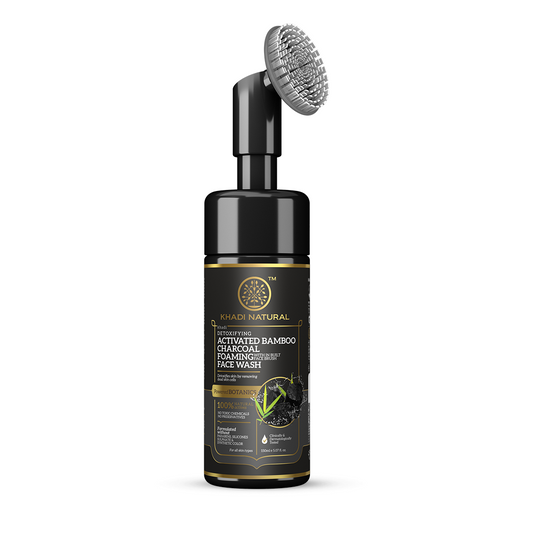 Activated Bamboo Charcoal Foaming Face Wash with In- Built Face Brush 150ml