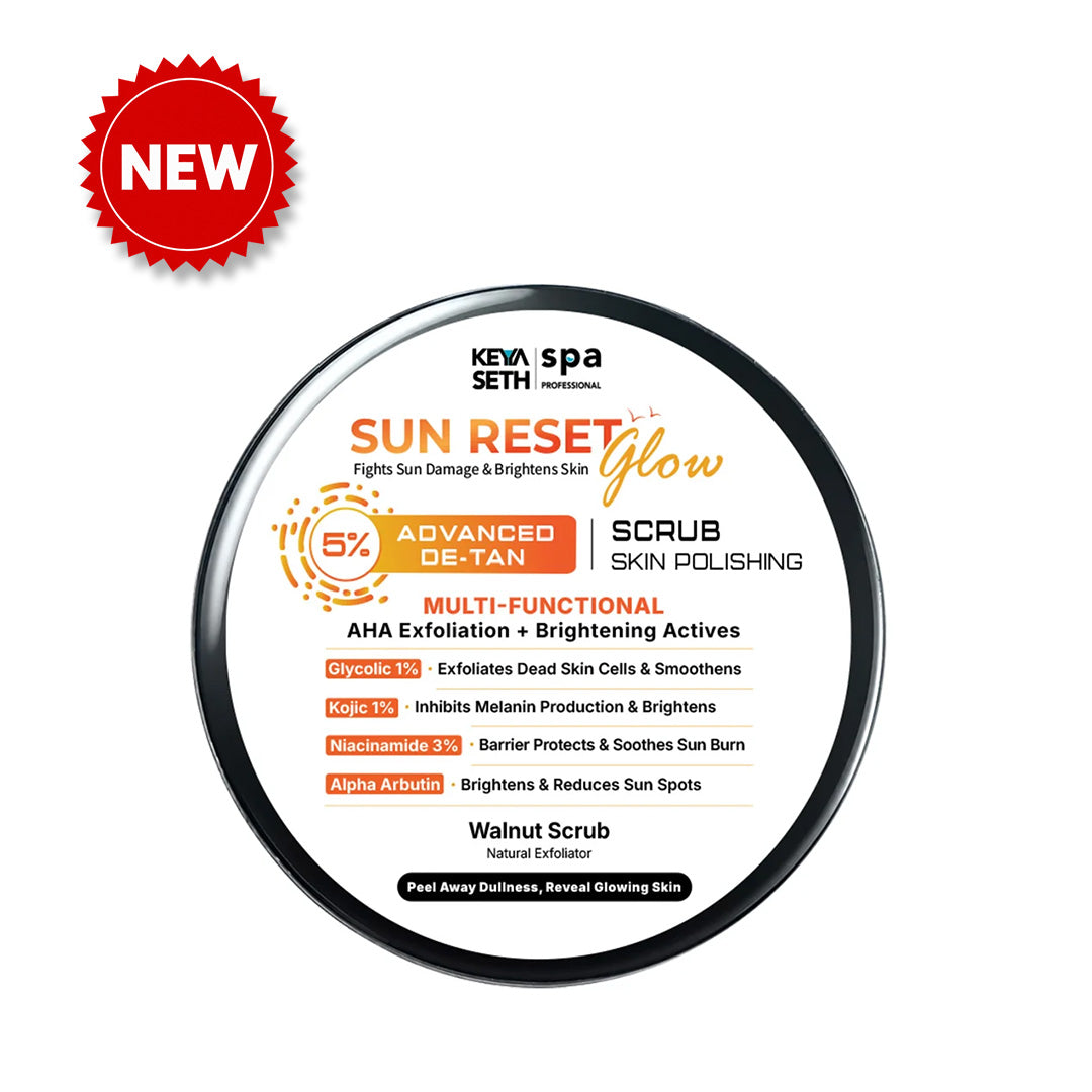 【Keya Seth】 5% Advance De-Tan Sun Reset Glow Skin Polishing Scrub｜サンリセット グロウ デタン スキンポリッシング スクラブ（クルミ殻・グリコール酸 1%・コウジ酸 1%・ナイアシンアミド 3%）｜50ml