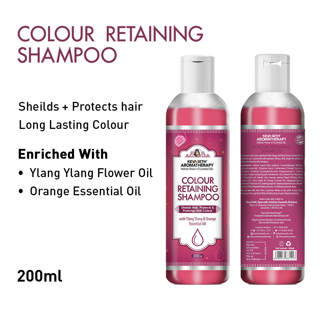 Shine & Silk Colour Retaining Shampoo 200ml x 3