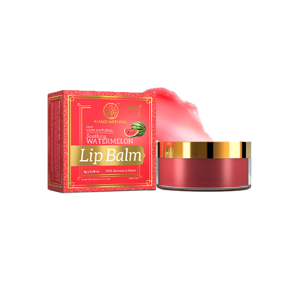 Watermelon Lip Balm - With Beeswax & Honey Combo Pack Of 3 5g Each