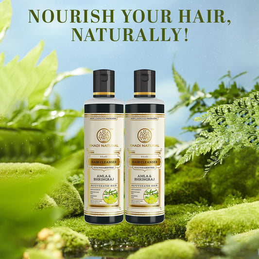 Amla & Bhringraj Hair Cleanser-SLS/Paraben Free Combo Pack of 2 1