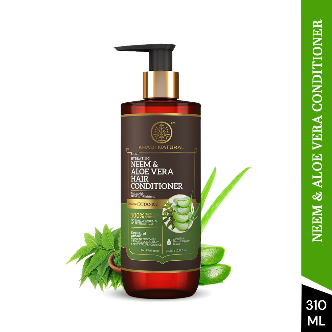 Neem & Aloe Vera Hair Conditioner - Paraben, Silicones, Sulphate, Color, Salt & Artificial Fragrance Free 310ml