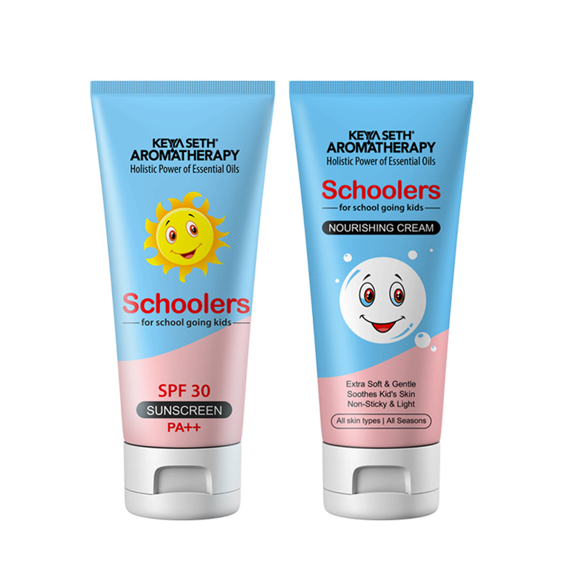 Schoolers Kids Nourishing Cream & Mineral Sunscreen SPF 30 PA++ Combo Kit for Boys & Girls – Deeply Moisturizing, Ultra-Light, No White Cast 100ml