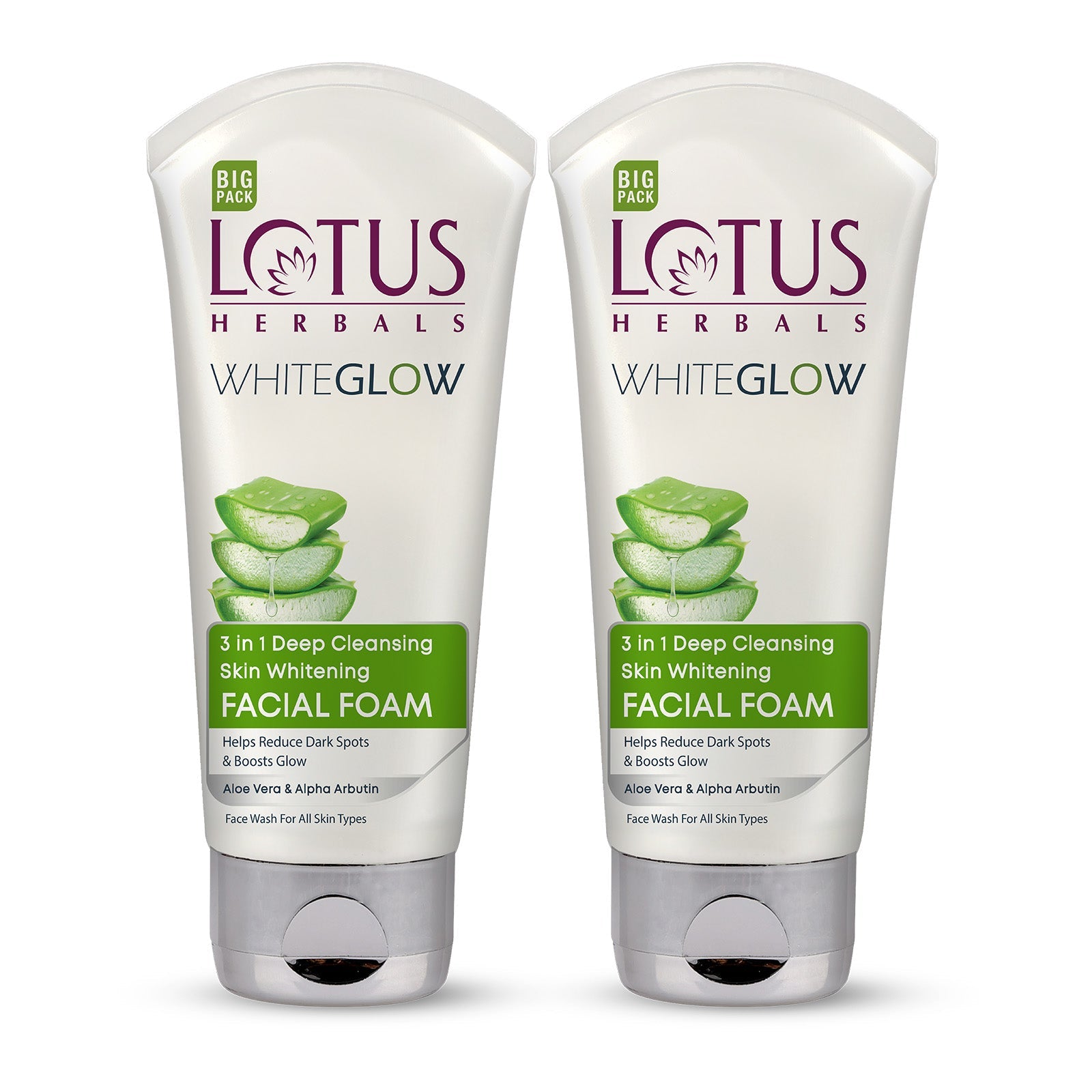 WhiteGlow 3 In 1 Deep Cleansing Skin Brightening Facial Foam Big Pack Pack of 3