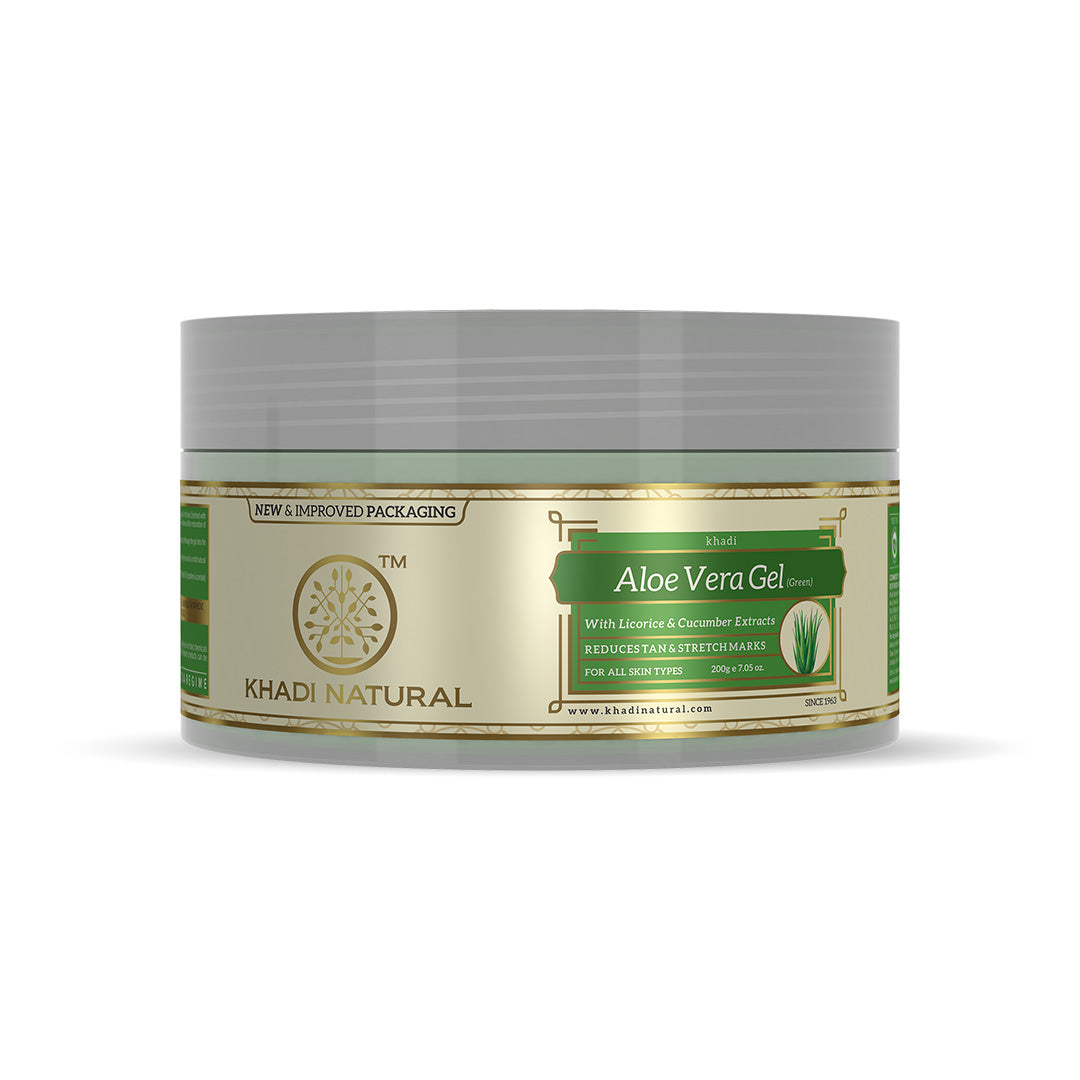 Aloe Vera (Green) Facial Massage Gel With Licorice & Cucumber Extracts - Fresh & Hydrated 200gm