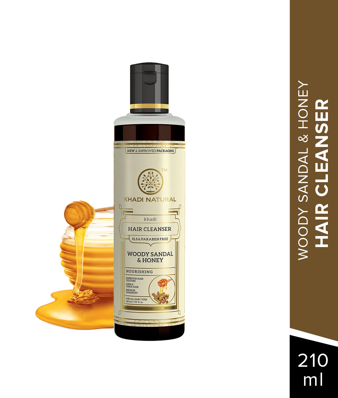Woody Sandal & Honey Hair Cleanser SLS & Paraben Free 210ml
