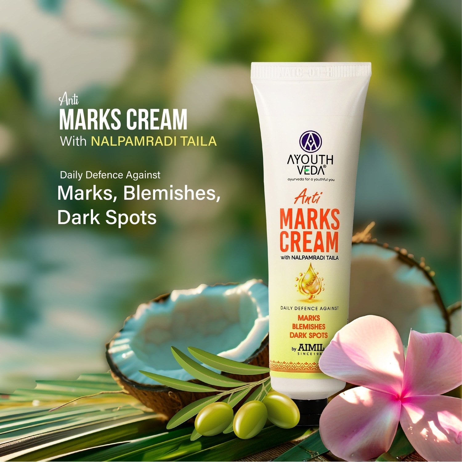 Anti-Marks Face Cream | With Nalpamaradi Taila & 6 Oils | Ayurvedic Cream for Dark Spots, Acne Marks, & Uneven Skin Tone | Daily Skincare for Men & Women (30g)ti Marks Cream 30g 30g