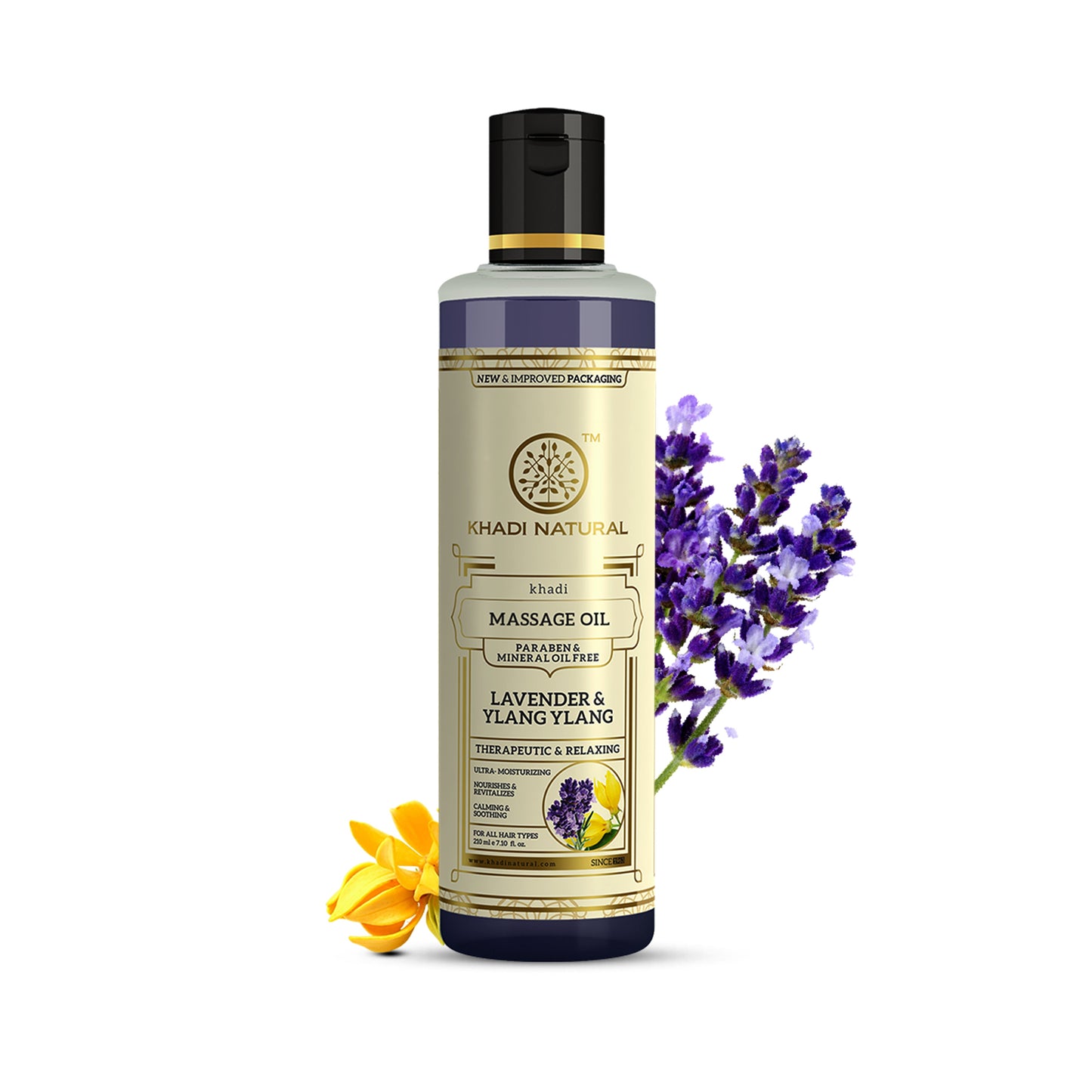 Lavender & Ylang Ylang Massage Oil Paraben Mineral Oil Free 210ml