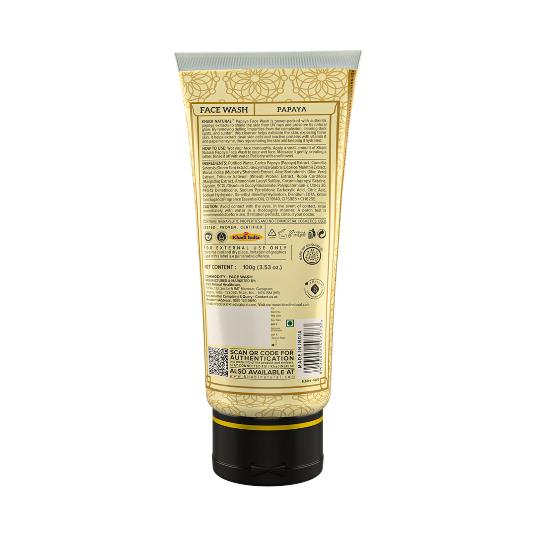 Papaya Face Wash SLS & Paraben Free 100gm