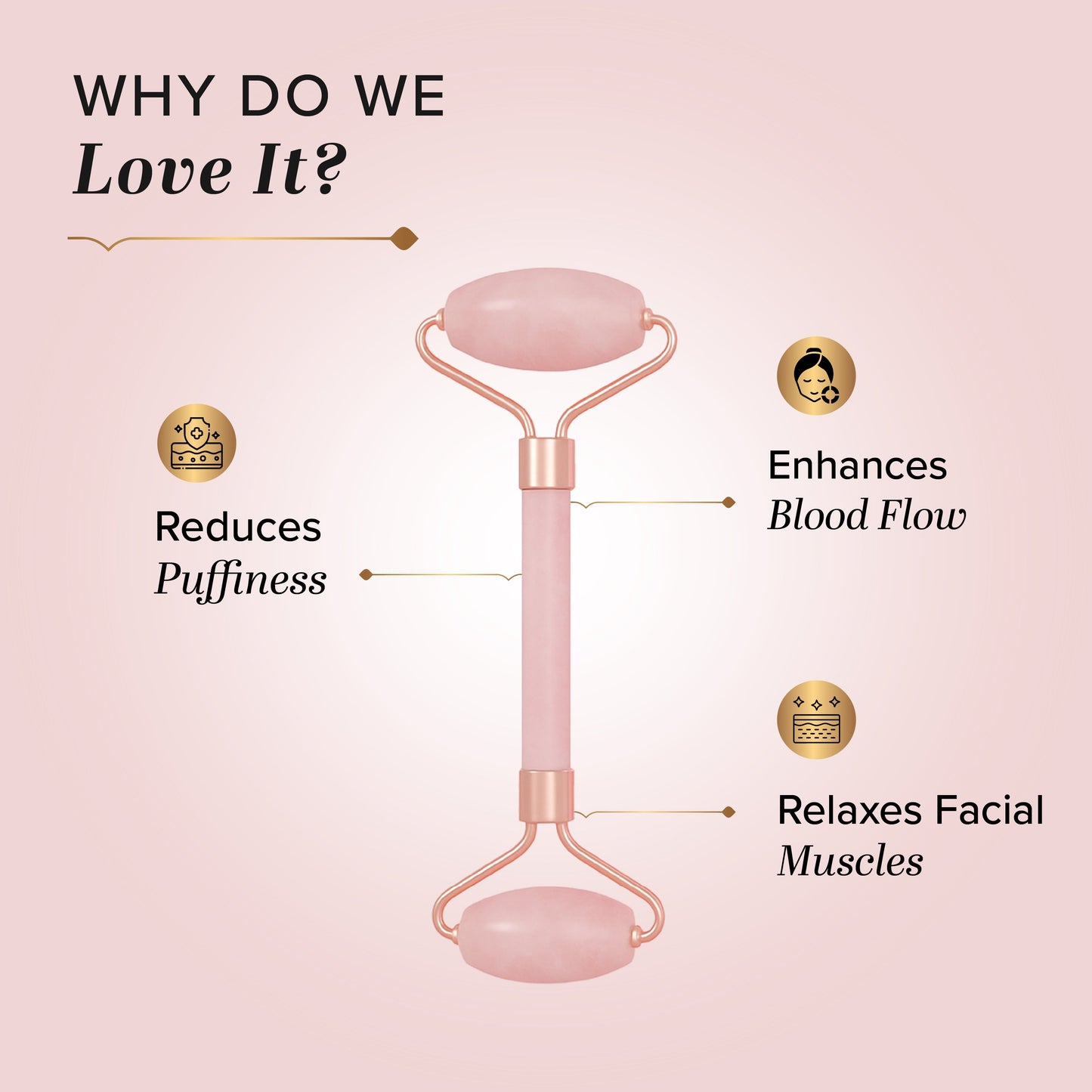 Rose Quartz Facial Roller