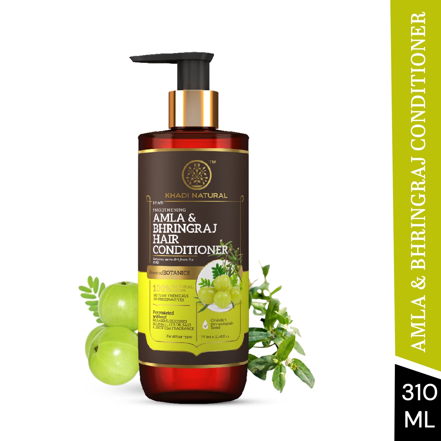 Amla & Bhringraj Hair Conditioner - Paraben, Silicones, Sulphate, Color, Salt & Artificial Fragrance Free 310ml