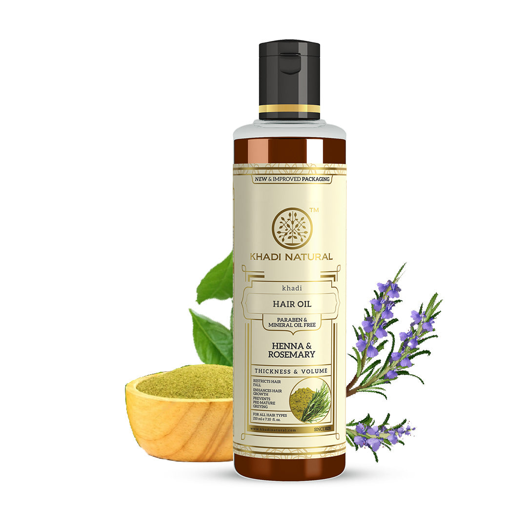 Henna & Rosemary Hair Oil – Paraben & Mineral Oil Free (210ml) 210g