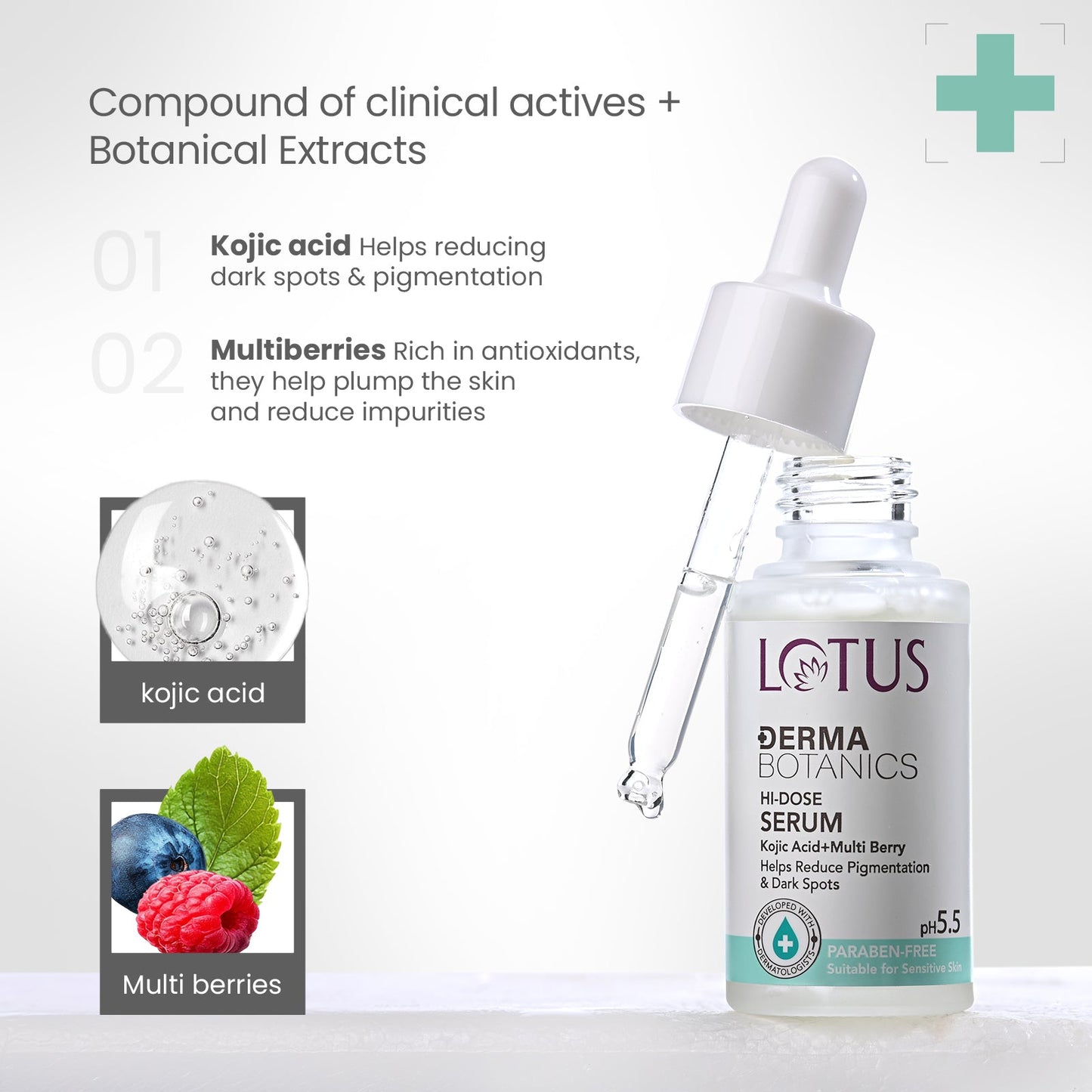 DermaBotanics Kojic acid + Multiberry Hi-dose serum 28 ml