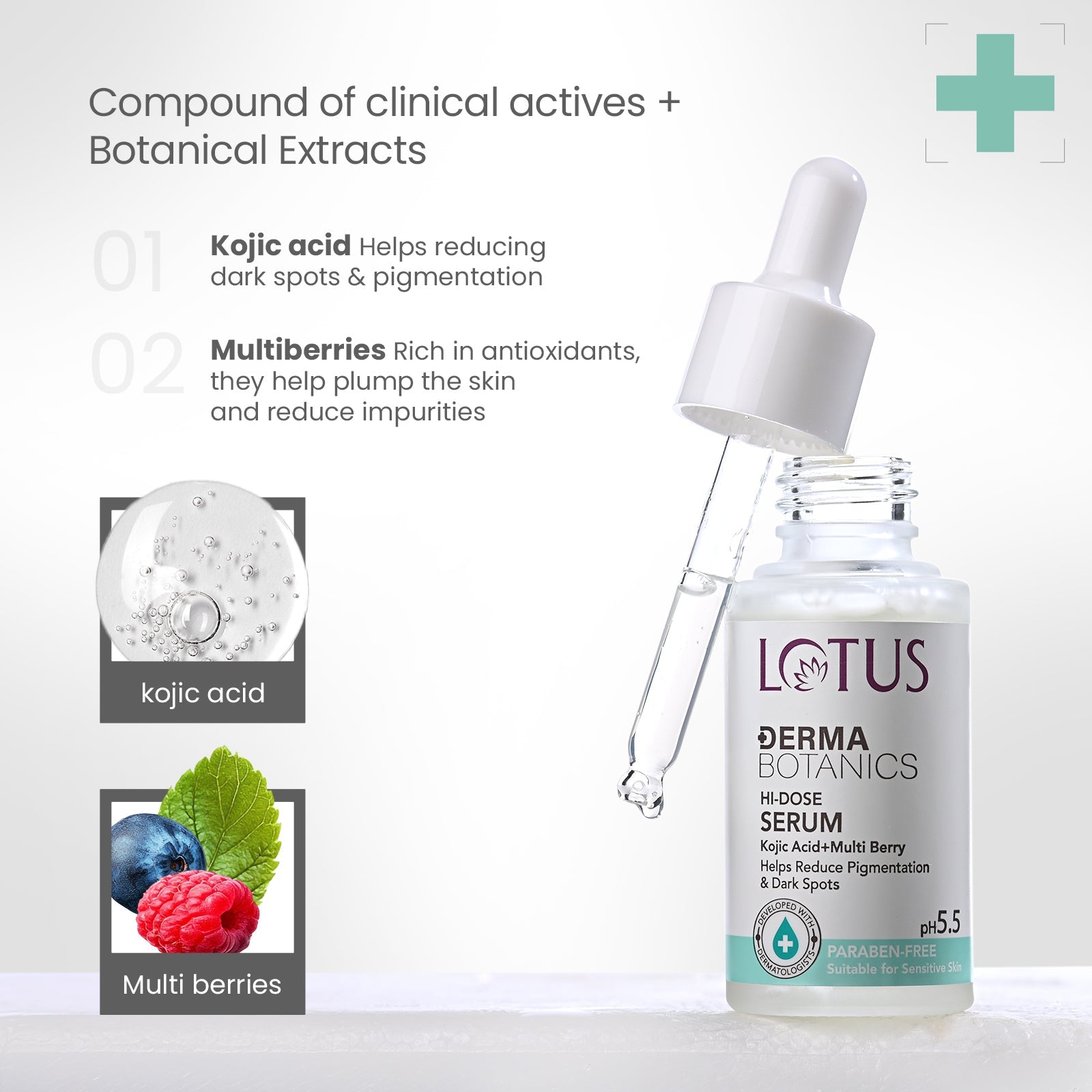 DermaBotanics Kojic acid + Multiberry Hi-dose serum 28 ml