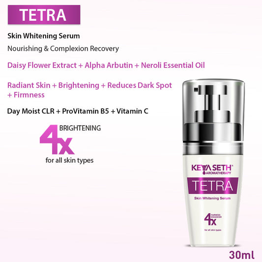 Tetra Skin Whitening Serum with RonaCare VTA, Niacinamide & Alpha Arbutin- Rejuvenates Skin Complexion, Quick Absorbing, Radiant Glow 200g