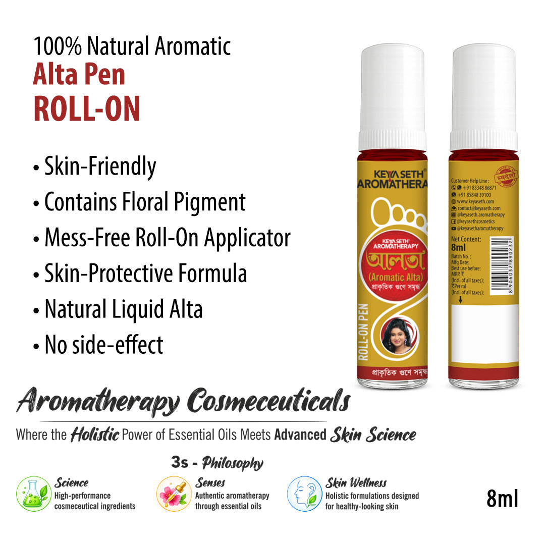 【Keya Seth】 100% Natural Aromatic Alta Roll-On Pen for Hands & Feet｜アロマティック アルタ ロールオンペン（手足用）｜8ml