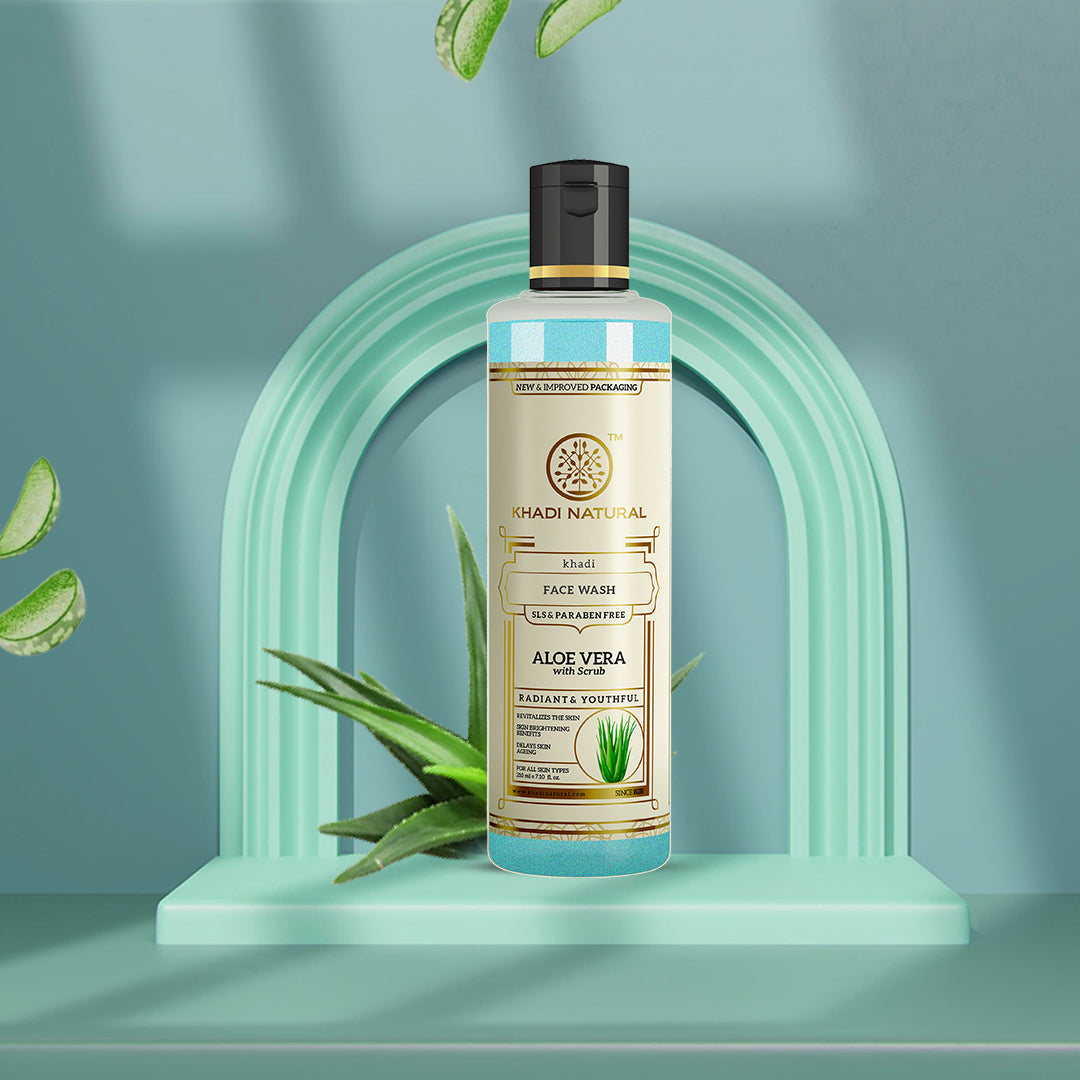 Aloevera Face Wash with Scrub SLS & Paraben Free 210ml